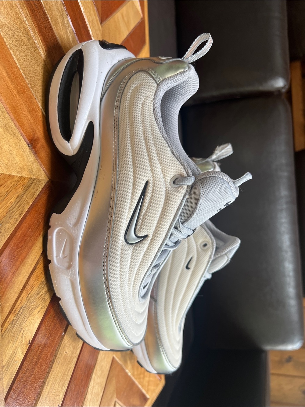 Nike Light Gray Mesh Air Sneakers